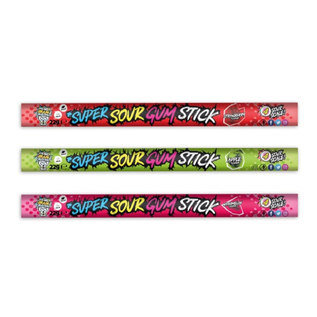 Brain Blasterz Super Sour Gum Stick – Gomma da masticare super aspra