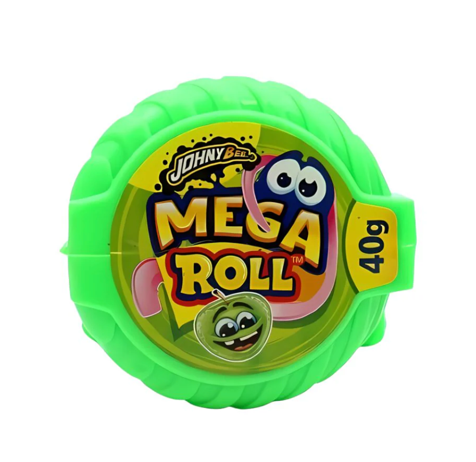 Johny Bee Mega Roll Green Apple Bubble Gum