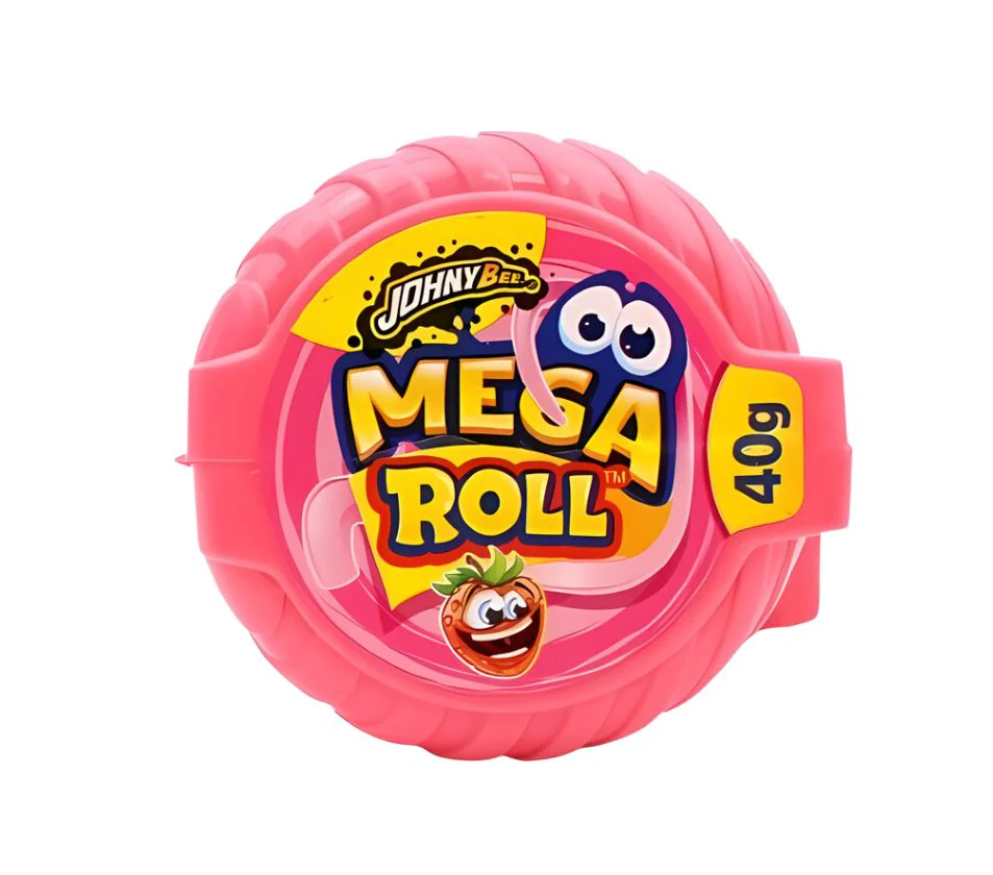 Johny Bee Mega Roll Strawberry Bubble Gum