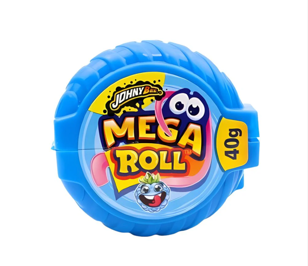 Johny Bee Mega Roll Blue Raspberry Bubble Gum