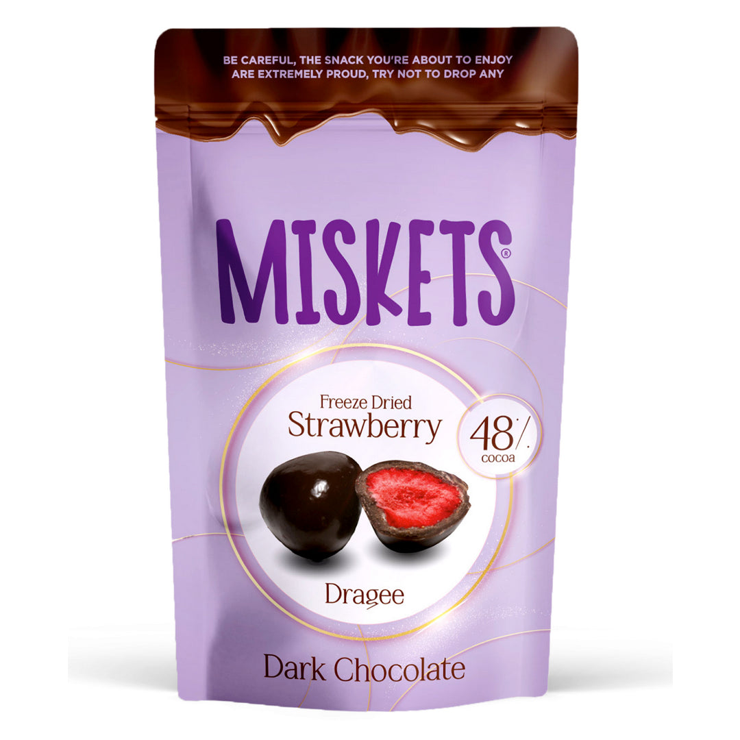 Miskets Dark Chocolate Coated Freeze Dried Strawberry 80g